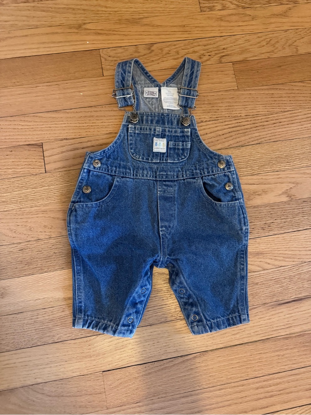 Arizona Jean Company Blue Denim Baby Overalls